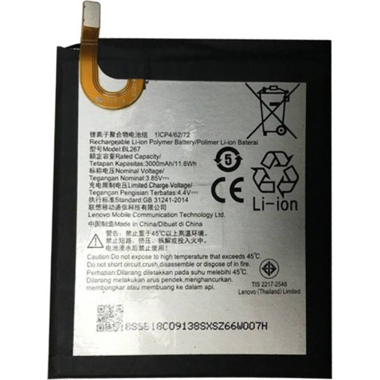LENOVO VIBE K6 BL267 BATTERY ORIGINAL LENOVO VIBE K6 BL267 BATTERY ORIGINAL